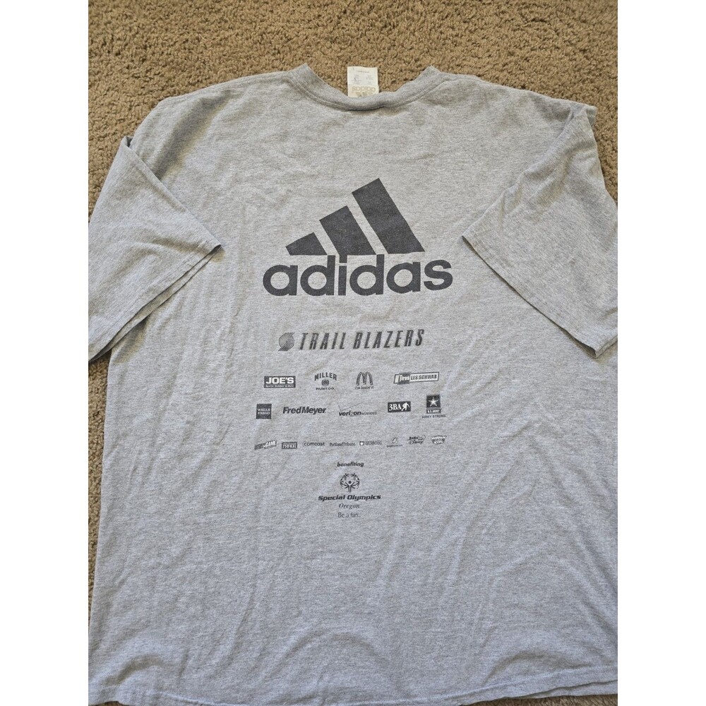 Adidas 2008 Portland Trail Blazers Street Jam T-Shirt - Men's 2XL - Gray - Picture 6 of 7